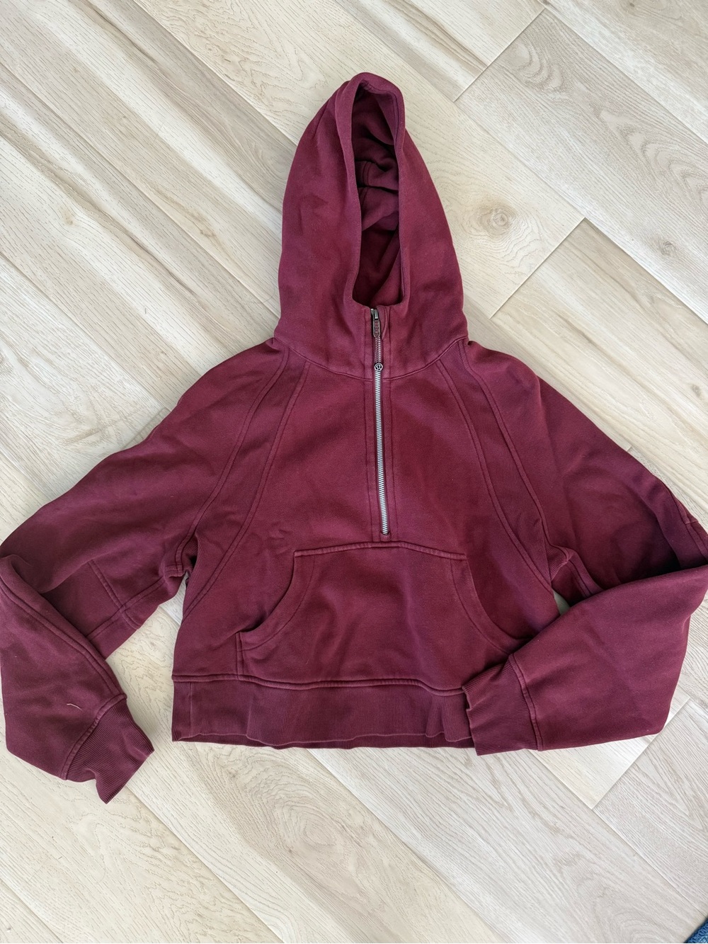 lululemon athletica Burgundy Half-Zip Hoodie
